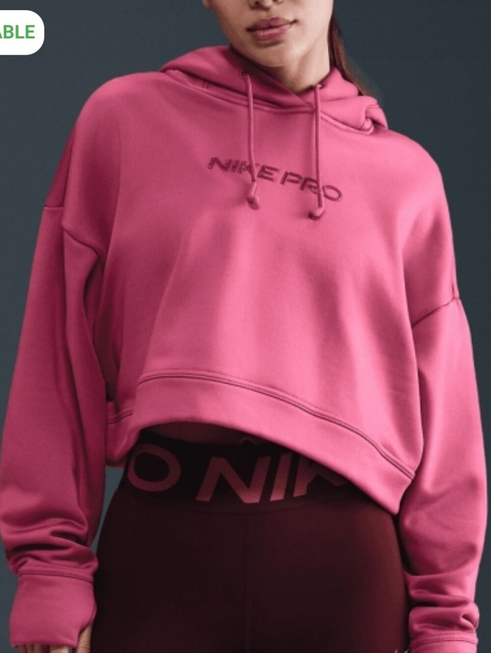 BNWT Nike Pro Therma-Fit  Fleece  Hoodie - Deep Magenta Sz XS